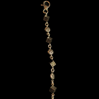 Chrome Hearts Dice And Cross Ball Bracelet 18 CM სამაჯური
